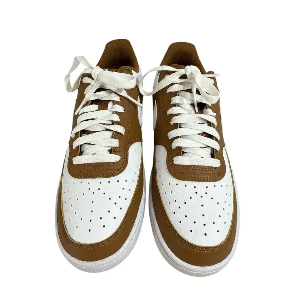 Nike Court Vision Low Next Nature Women’s Shoes Size 10 Light British Tan White - Picture 7 of 14